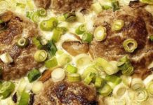 Ofenfrikadellen in Championrahmsosse