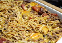 Spaghetti Auflauf mit Hackfleisch